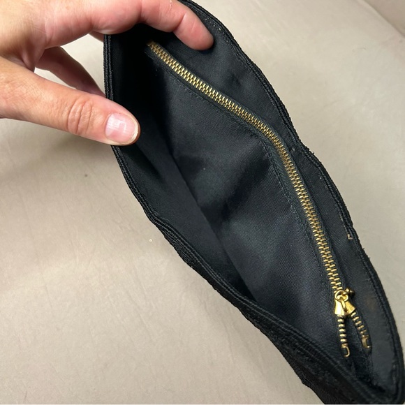 VTG 1940’s Genuine Corde Black Clutch Evening Bag EUC - Picture 4 of 9